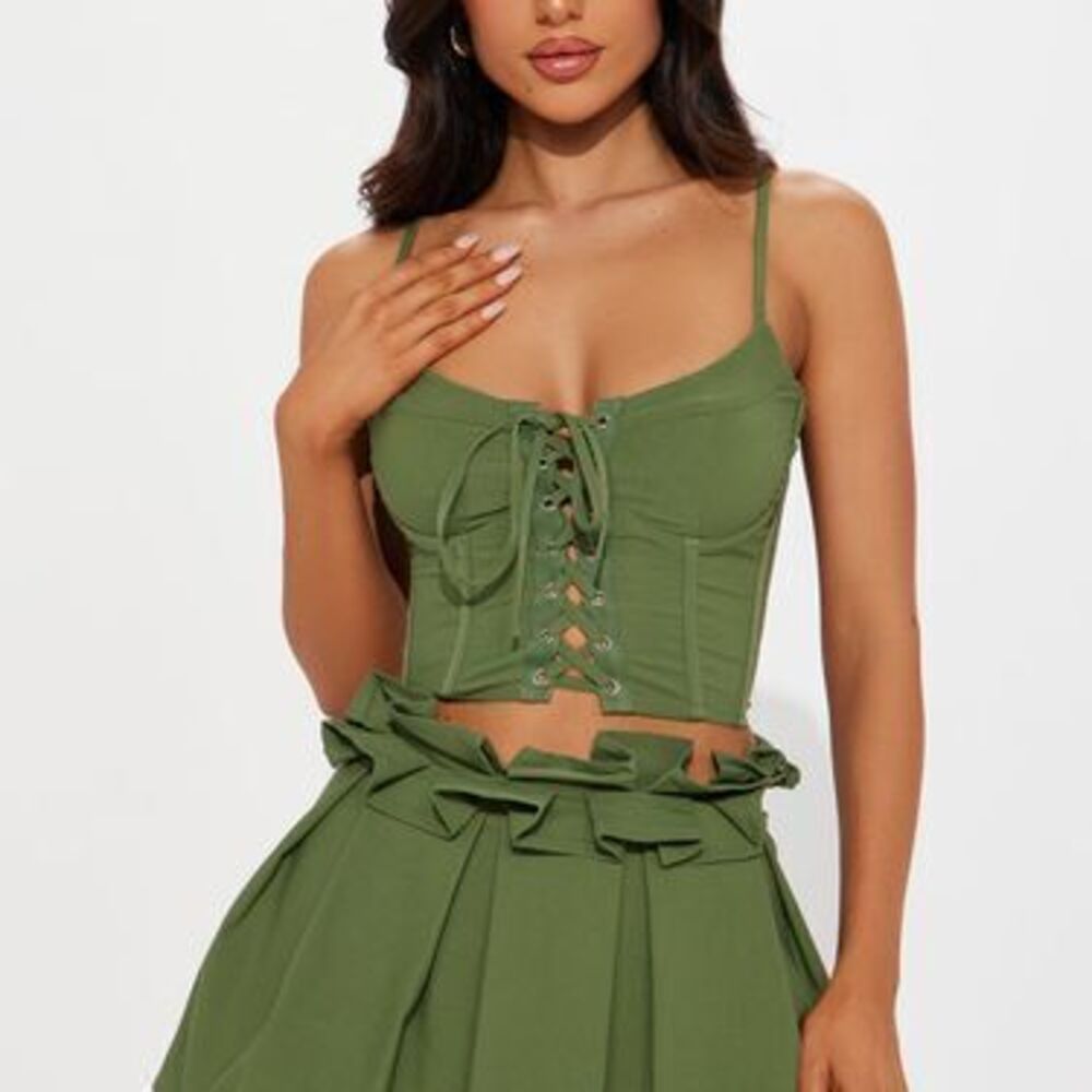 Walked Past You Skort Set - Olive - S